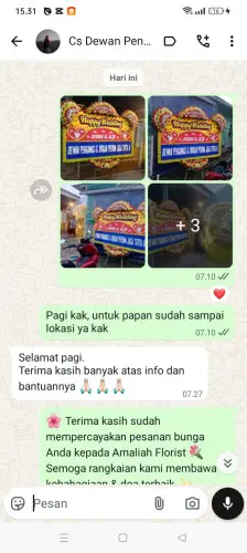 Testimonial Papan Bunga Pernikahan sumurlaban